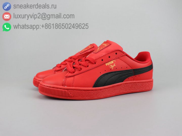 Puma Clyde CREEPER WHITE Unisex Shoes Low Red Black Size 36-44